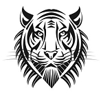 Tiger Head v8 Decal Sticker